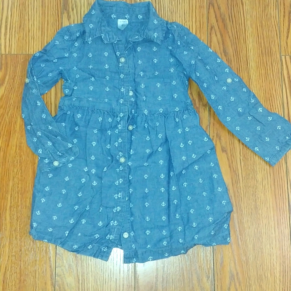 Denim toddler girl dress size 4t